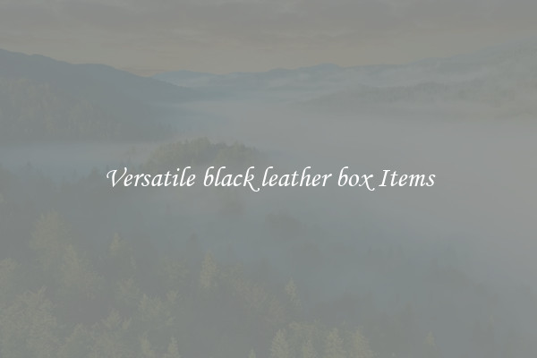 Versatile black leather box Items