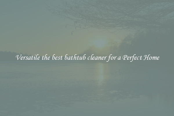 Versatile the best bathtub cleaner for a Perfect Home