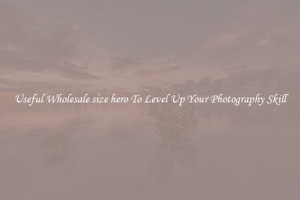 Useful Wholesale size hero To Level Up Your Photography Skill