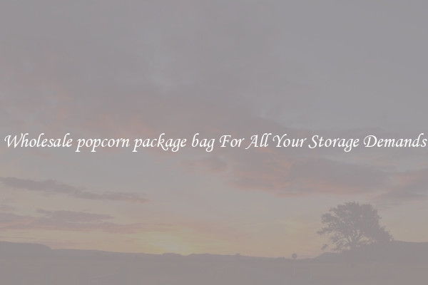 Wholesale popcorn package bag For All Your Storage Demands