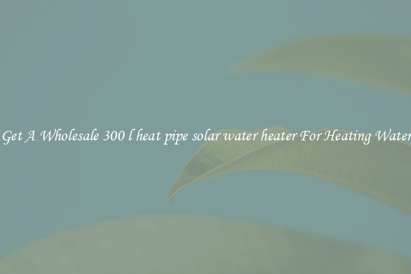 Get A Wholesale 300 l heat pipe solar water heater For Heating Water