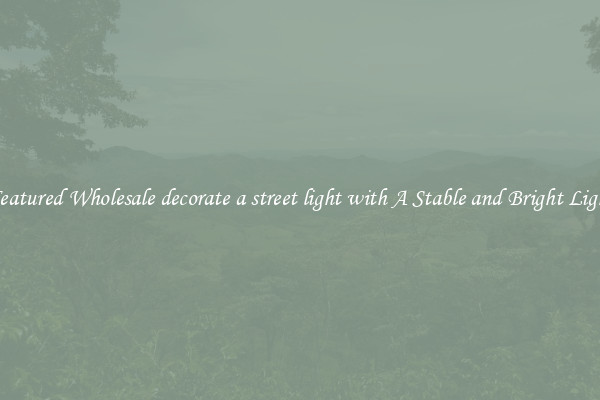 Featured Wholesale decorate a street light with A Stable and Bright Light