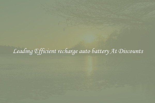 Leading Efficient recharge auto battery At Discounts