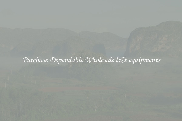 Purchase Dependable Wholesale l&t equipments