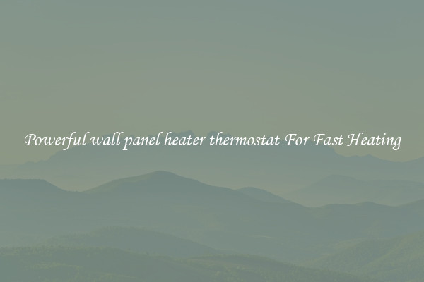 Powerful wall panel heater thermostat For Fast Heating