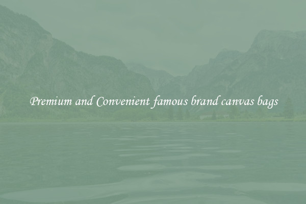 Premium and Convenient famous brand canvas bags