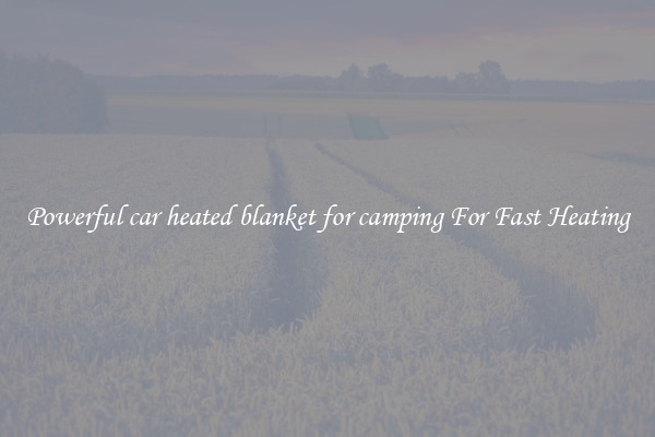 Powerful car heated blanket for camping For Fast Heating